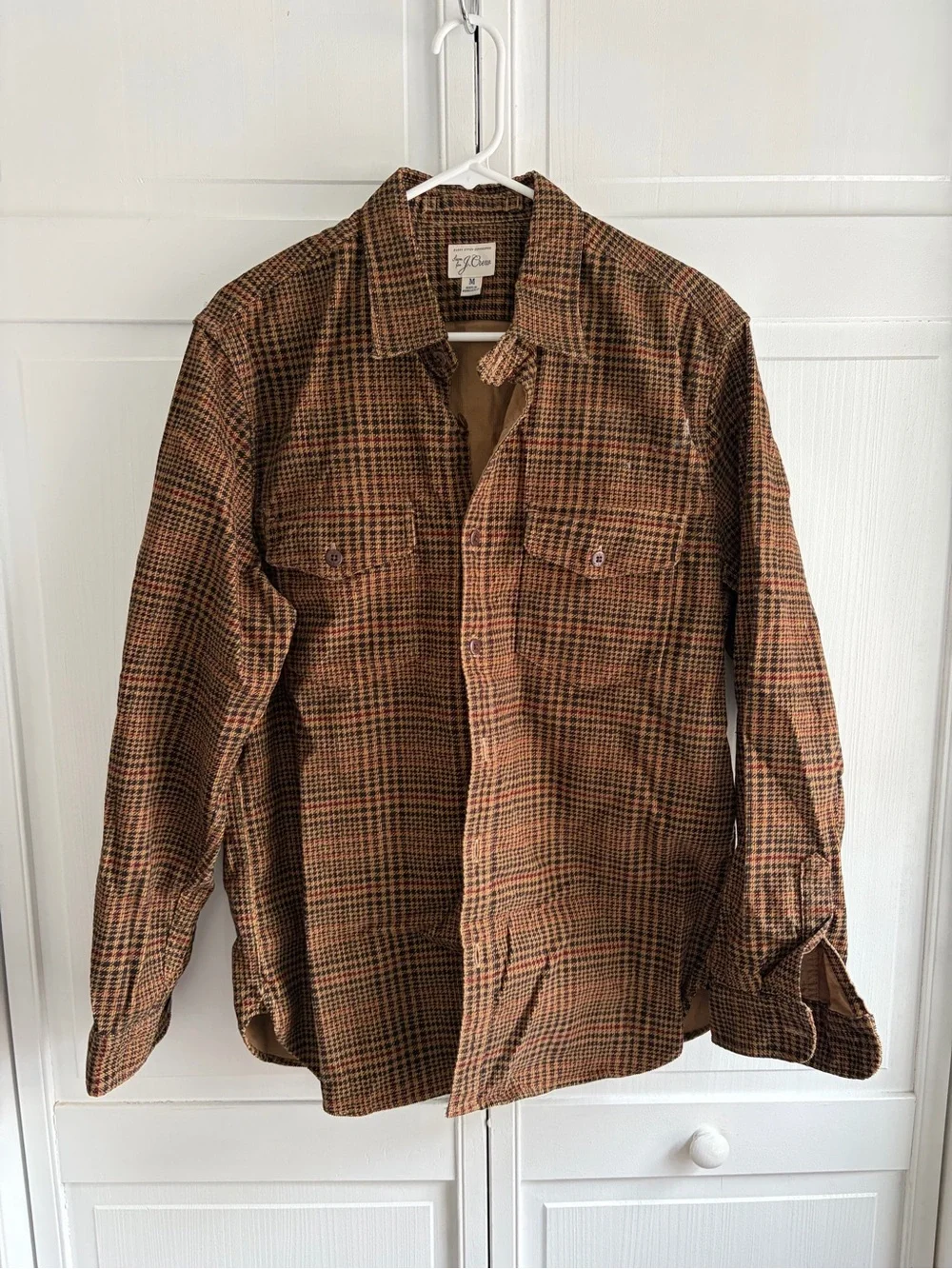 J. Crew Brown Plaid Overshirt Jacket